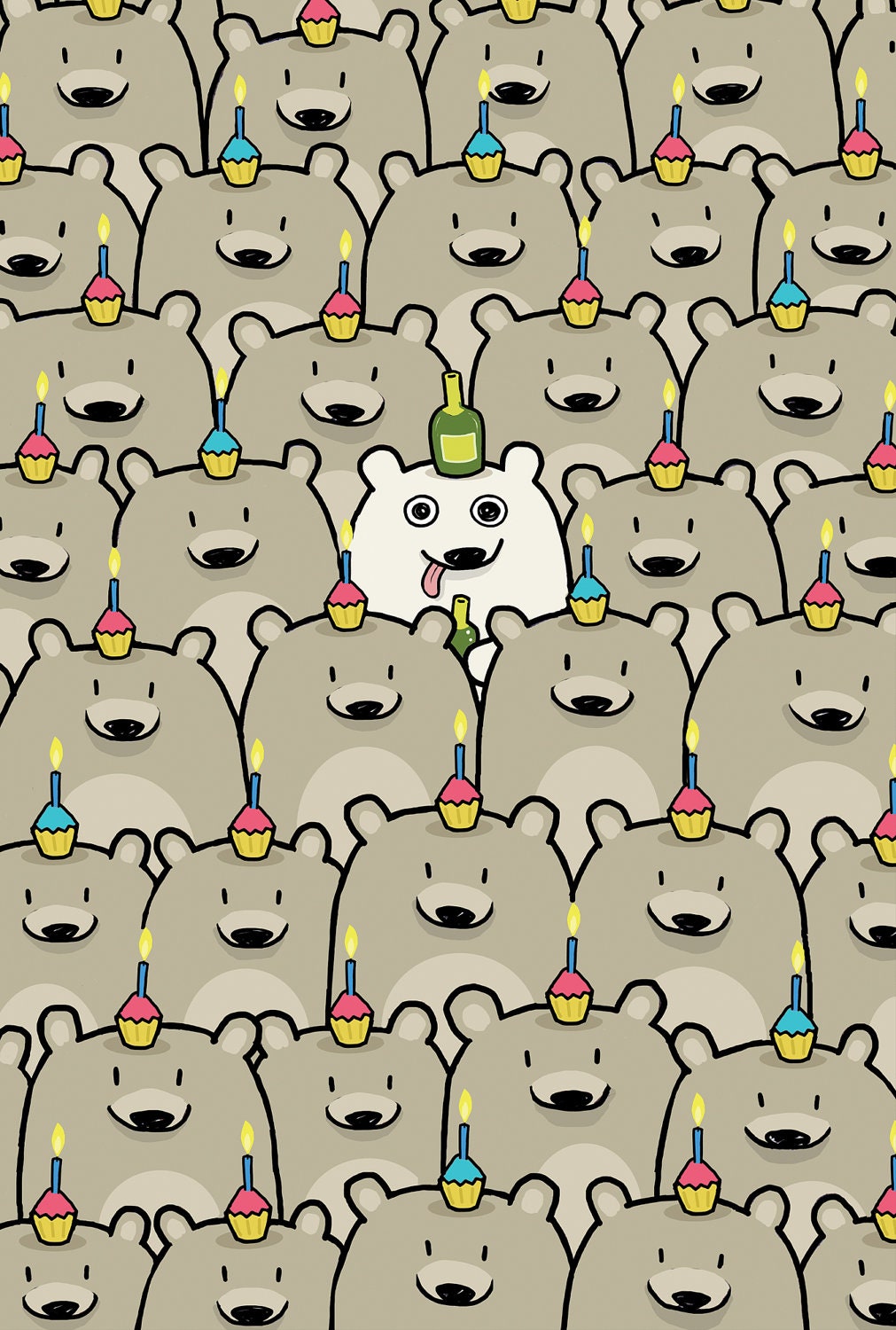 Happy Birthday Bears Card