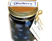 Blueberry Mason Jar Candle 12 Oz Canning Jar Fruit Scent Handmade