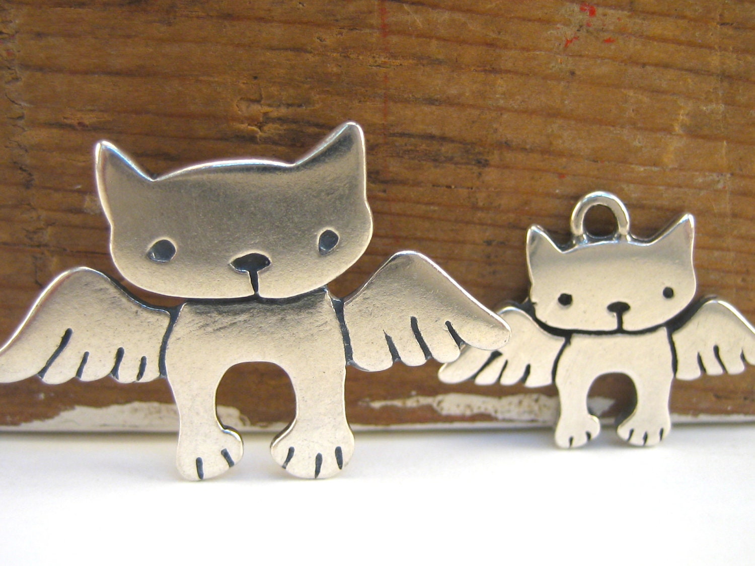 Mother Daughter Angel Cat Set