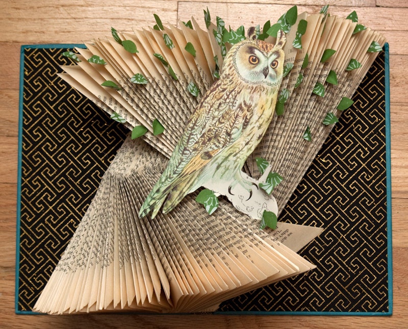 One of a Kind Altered Book with Owl