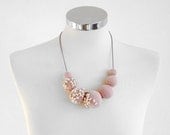 Crocheted beads necklace