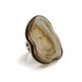 Huge Israeli Modernist Silver and Druzy Quartz Ring