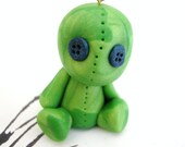 Sack Baby Ornament  Green and Blue