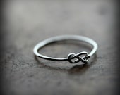Infinity knot ring - recycled sterling silver ring