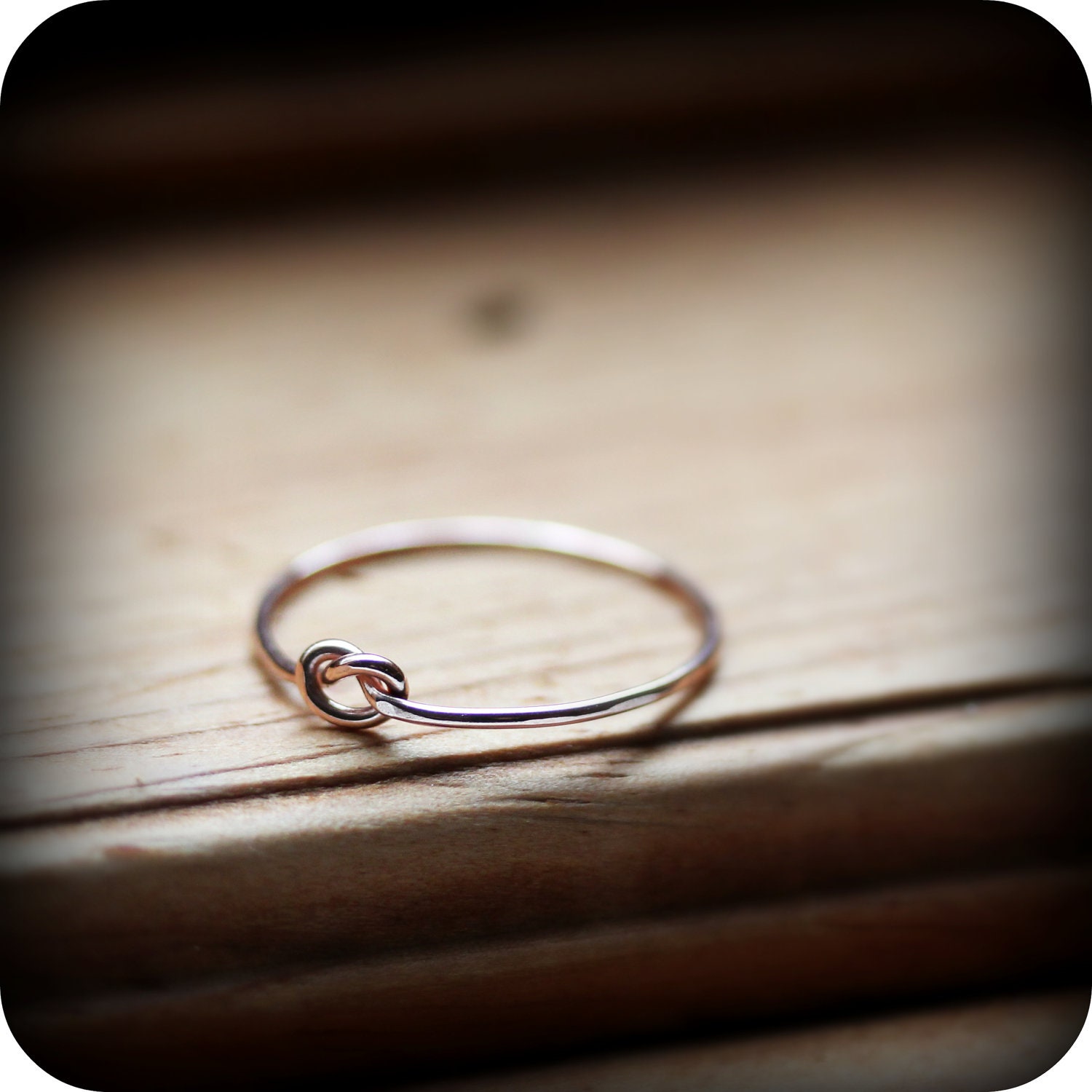 Knot ring - rose gold filled ring