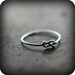 Infinity knot ring - recycled sterling silver ring
