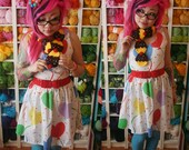Leftovers SALE: Cupcake Shortie Scarf (Chocolate Frosting / Yellow Cake)