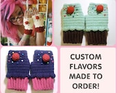 CUSTOM Cupcake Fingerless Mitts - made to order