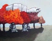 Large Print 11x17 AT AT Walker hiding in the Trees