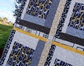 Little Boys Quilt - Handsome Giraffes - for infant, toddler, or lap