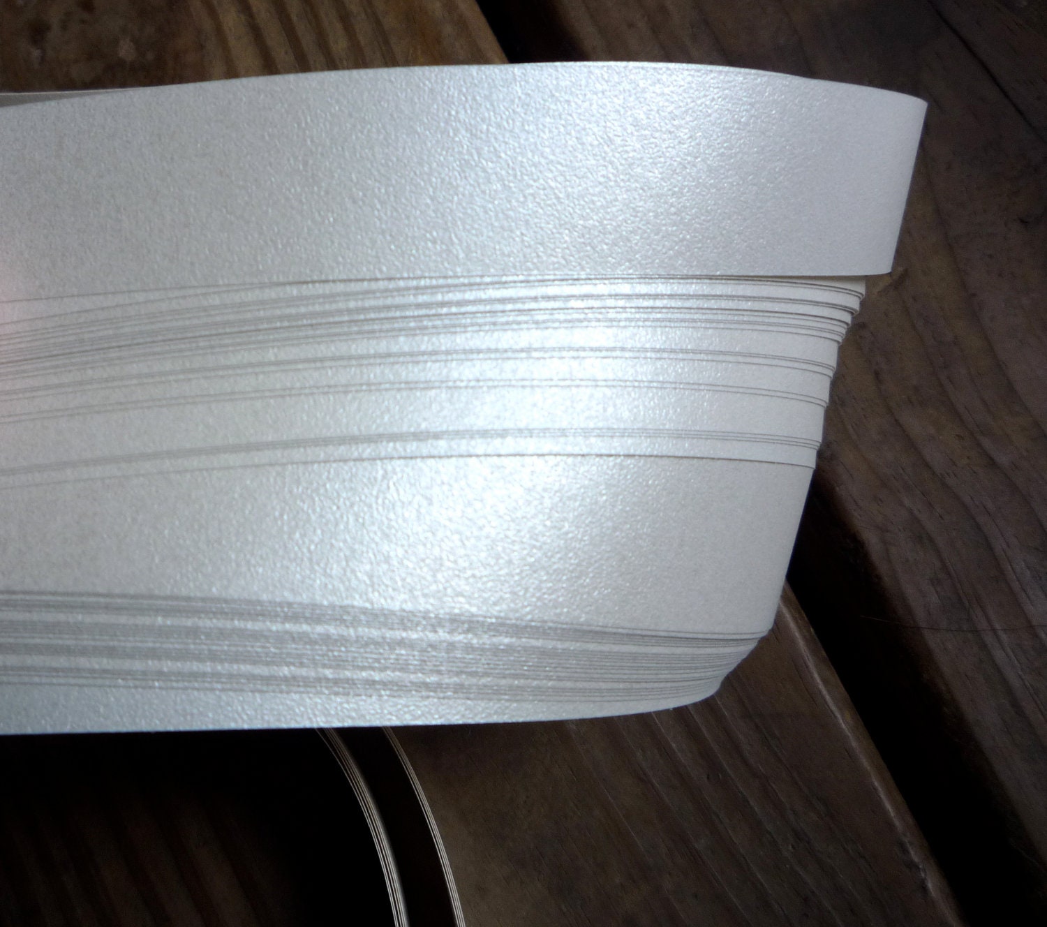 Moravian Star Paper Strips Pearl White DIY (50 strips, 1 inch wide, half price)