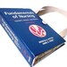 Book Purse Fundamentals of Nursing Book Handbag Fashionable Bag for a Nurse Blue bookpurse
