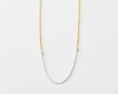 Rim - simple gold & sterling silver chain necklace - minimal everyday jewelry