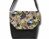 DSLR Camera Bag - Digital Slr Case Purse - Exchangeable Flap - Photo Bella in Summons Fabric Flap - Black Base