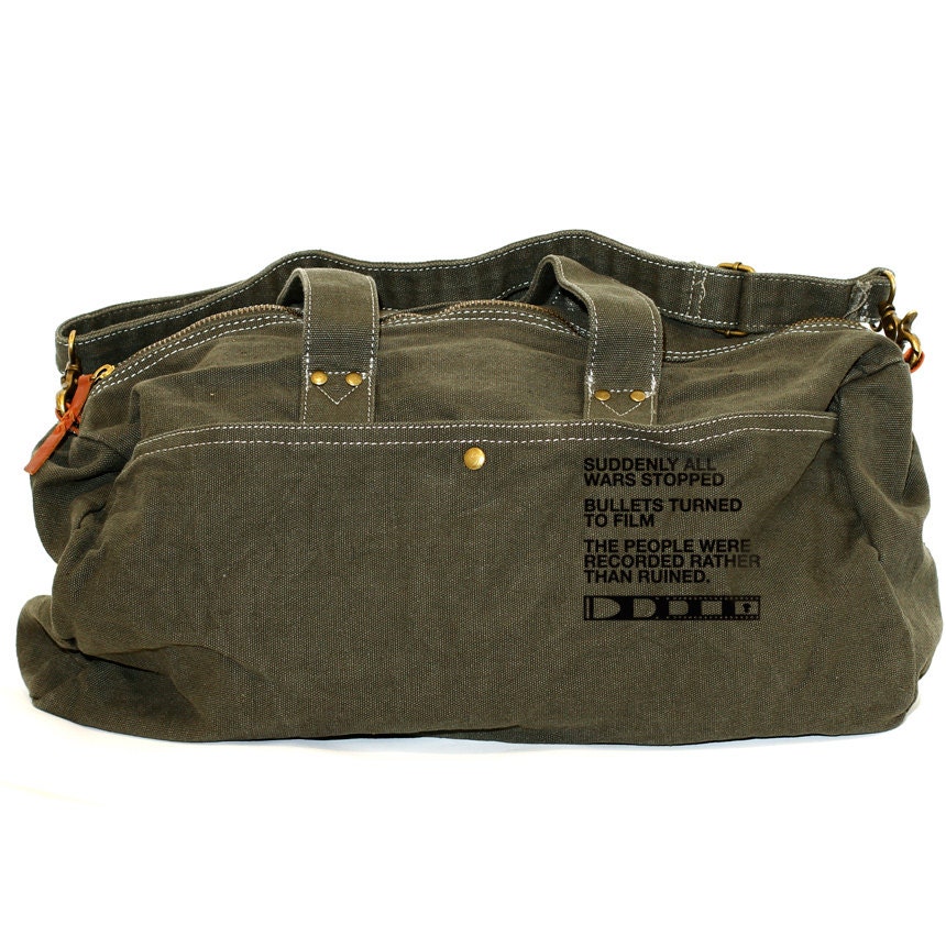 Duffle Bag: Film v. Bullet - Canvas Travel Bag for Men & Women