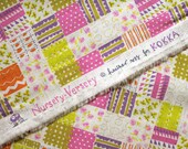 Japanese Fabric Heather Ross for Kokka Nursery Versery Fat Quarter - Penny Patch - plum and hot pink