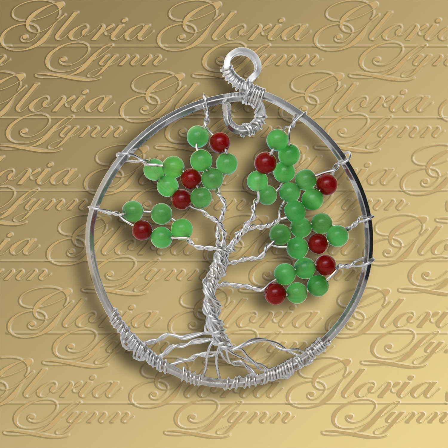 Tree Of Life Sculptured Wire Wrapped Pendant - W25