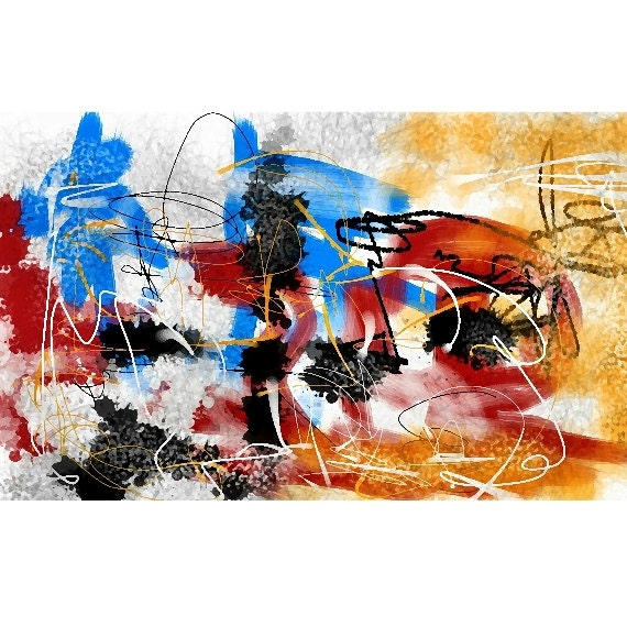 Abstract Modern Art Printable Print 8.5x11: Crumbling
