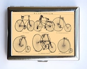 Victorian Bikes Cigarette Case Wallet Business Card Holder steampunk High Wheel Russian