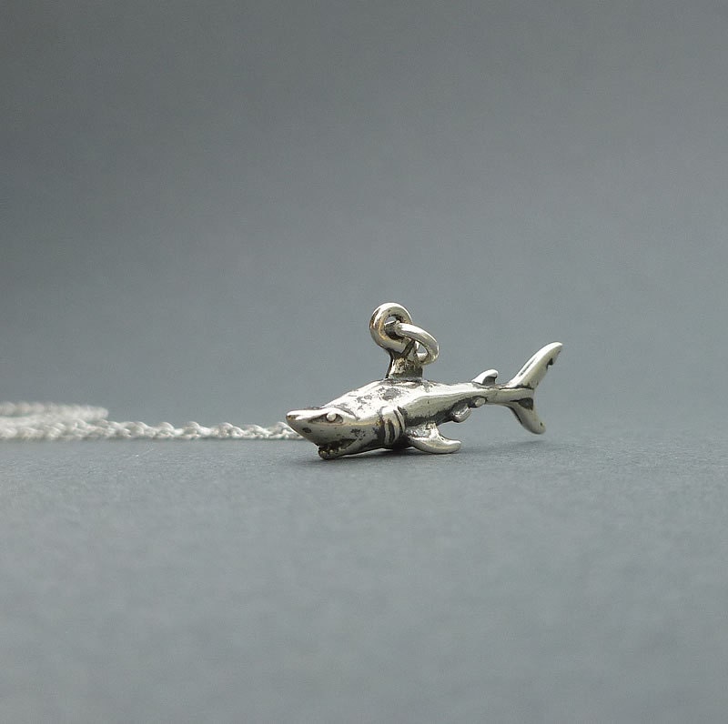 sterling silver shark necklace