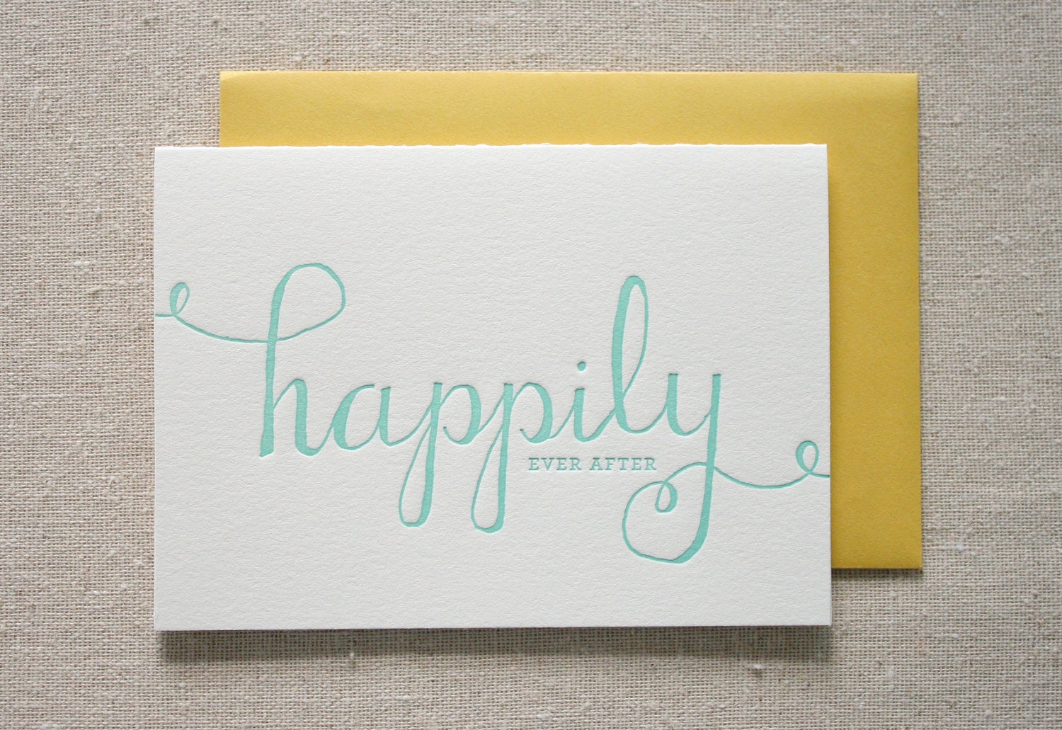 Happily Ever After Letterpress Card