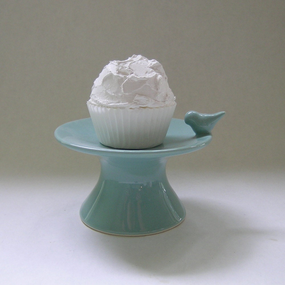 Ceramic Cupcake Stand with Bird