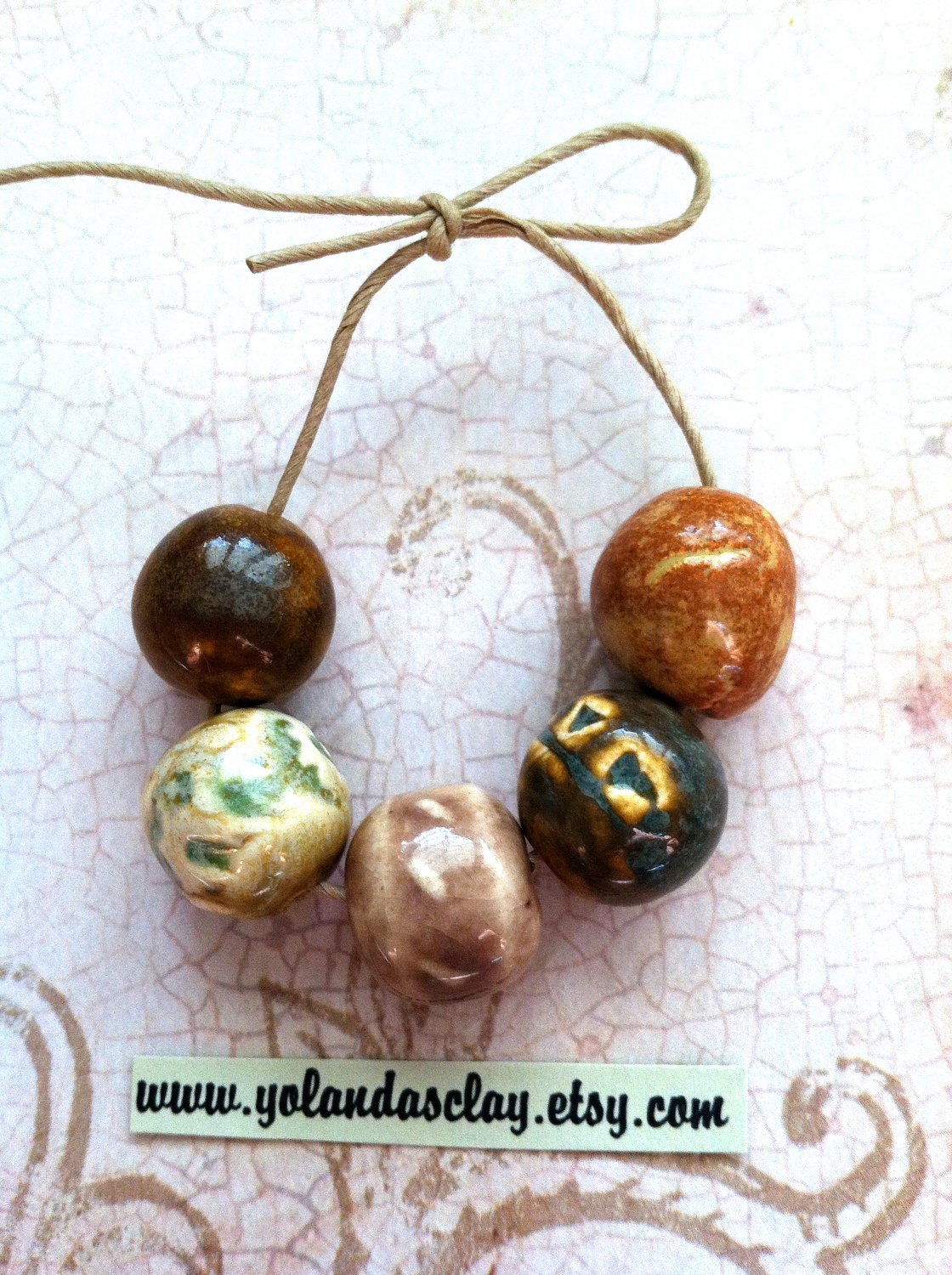 Earthy Fall Mixed Color Beads by Yolandas Clay