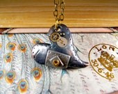 Steampunk Heart Polymer Clay Have a Heart pendant watch gears