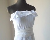 Simple Wedding Dress Beach Modern Body Conscious Bride Cotton Short Rustic Woodland Alternative Bridal Gown