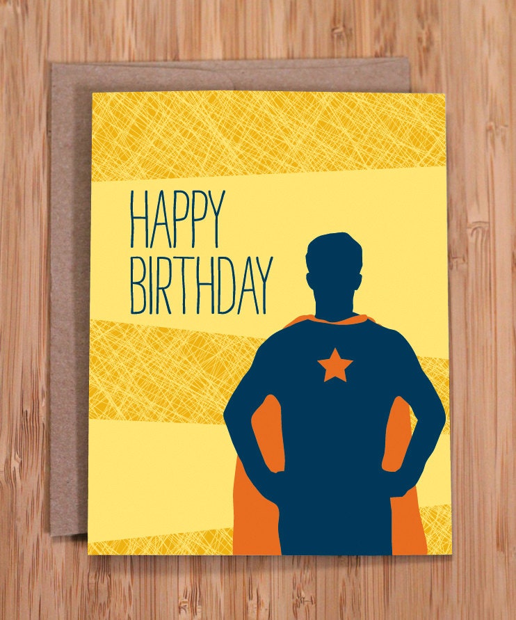 funny birthday card / super guy / for him