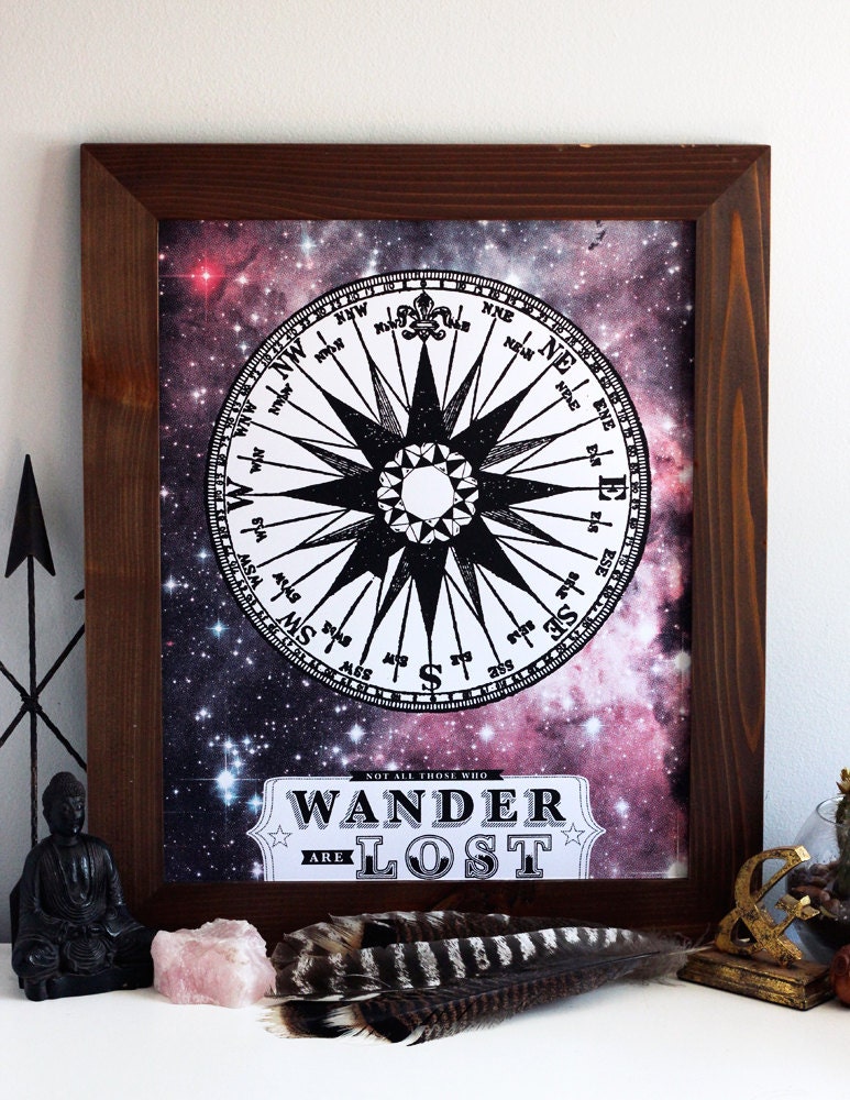 Not All Those Who Wander Are Lost - Limited Edition Hand Printed Silkscreen Print/Poster - Hero Design Studio
