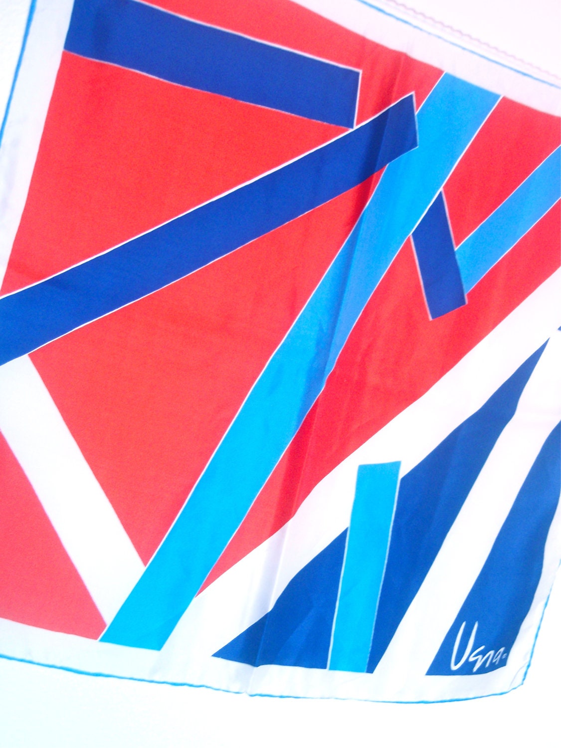Bi-Centennial OP-Art - a classic, vintage 1970's Vera Neumann silk scarf