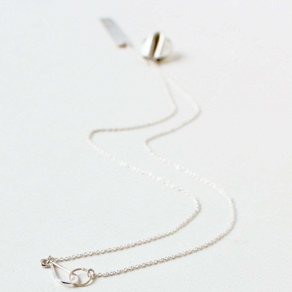 customize your fortune - 18" sterling silver fortune cookie lariat with fortune message in front