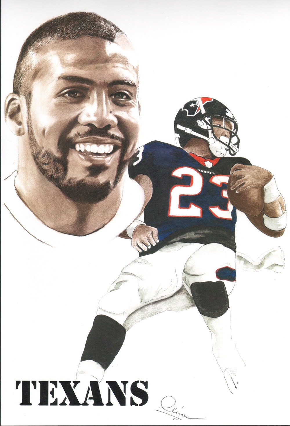 Arian Foster.....hand drawn