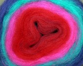 Center pull self striping roving. Riley.  5.4oz. Merino wool.  OOAK