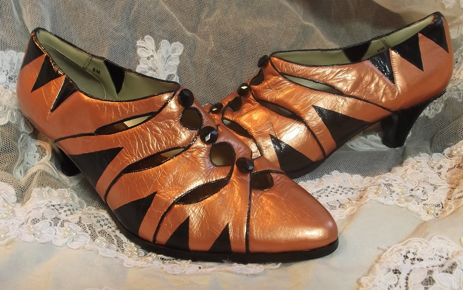 Gatsby 20s style Copper shoes size 6
