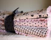 Girl burp cloths, pink, black and cream baby girl chenille burpcloths, newborn girl gift by the Paisley Moon on Etsy