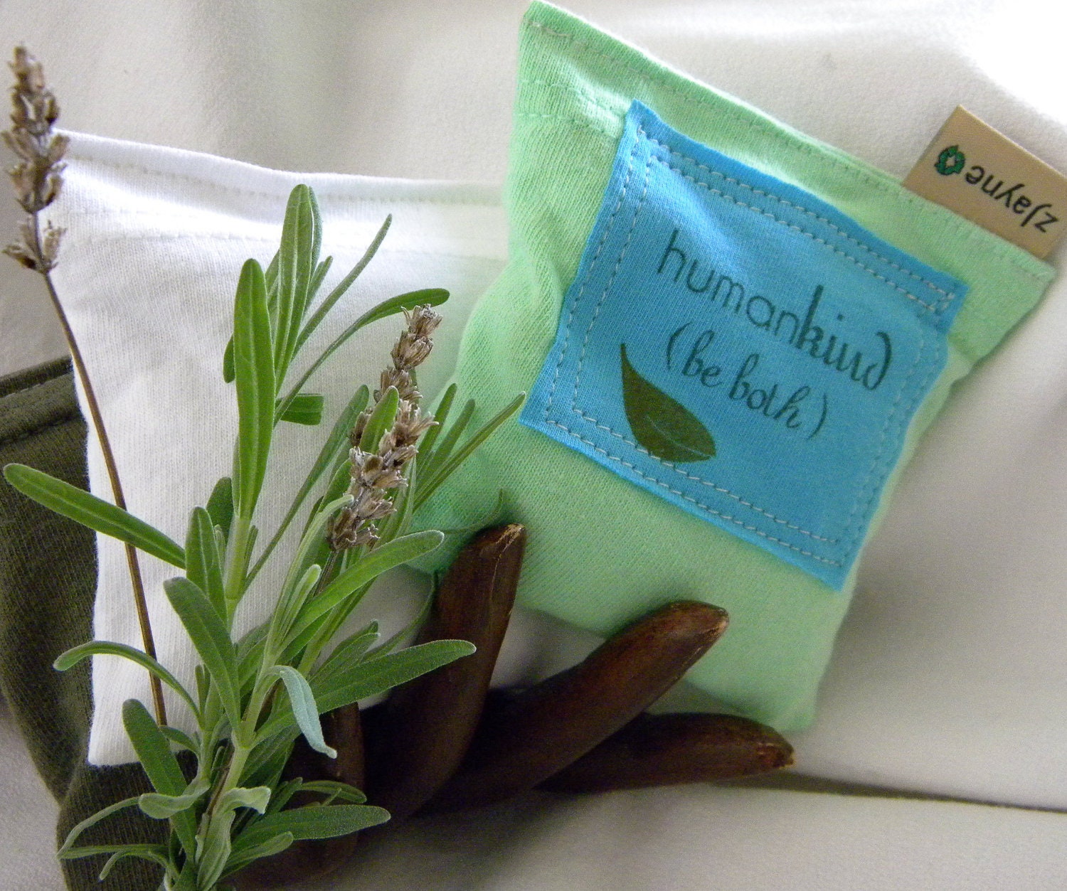 Healthy Natural Alternative to Chemically Treated Dryer Sheets SET of THREE 100% upcycled Pillows from tShirt materials Organic Lavender