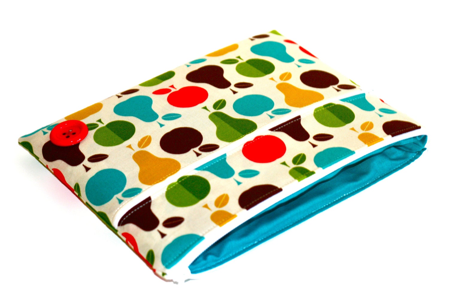CLEARANCE iPad Case, iPad Sleeve, iPad Cover, PADDED, Zippered Apples and Pears