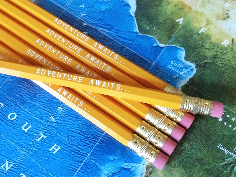 Adventure Awaits Pencil 6 Pack Yellow Back to School