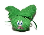 Washcloth Embroidery Boo-boo Bunny Ice Pack GREEN owie