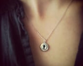 Custom Silhouette Necklace - Tiny Silver Cameo Locket - Customized From Your Personal Photo - Great for Wedding, Bridesmaid, Bouquets, Mom - jerseymaids