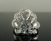 Baby Octo Ring with Aquamarine Size 7