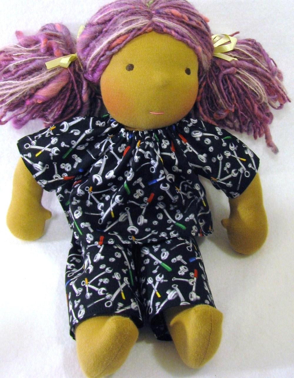 14 to 15 inch Waldorf doll tool pajamas