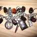Halloween Charm Bracelet Unlucky 13 Thirteen Glass Beads Jewelry Evil Horror Dead Death Goth OOAK Eclectic Statement Piece