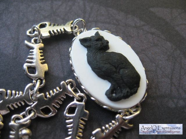 Bastet's Feast Cameo Bracelet OOAK