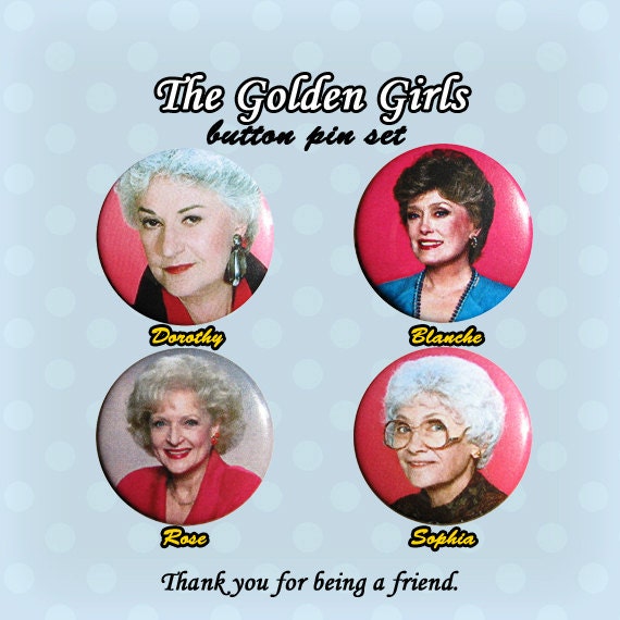 The Golden Girls Button Pins (Set of 4)