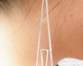 clear acrylic triangle dangle earrings