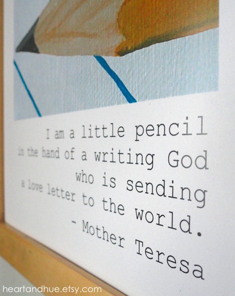 Mother Teresa / Pencil (8.5 x 11 Print)