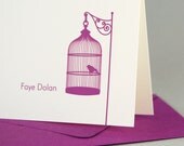 Aviary Custom Personalized Stationery / Personalized Stationary Set of 16
